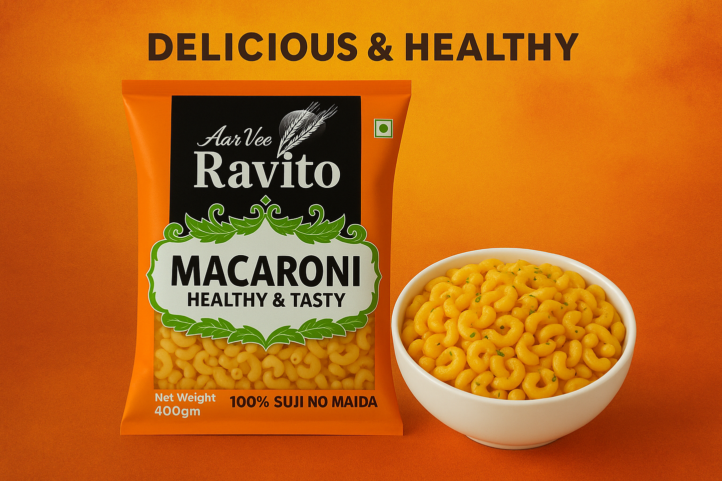 Aarvee Millet Macaroni & Ravito Macaroni ( Pack of 2,800g)