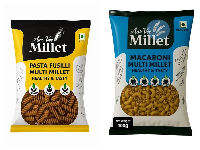 Aarvee Millet Macaroni & Fusilli ( Pack of 2,800g)