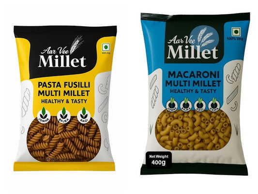 Aarvee Millet Macaroni & Fusilli ( Pack of 2,800g)