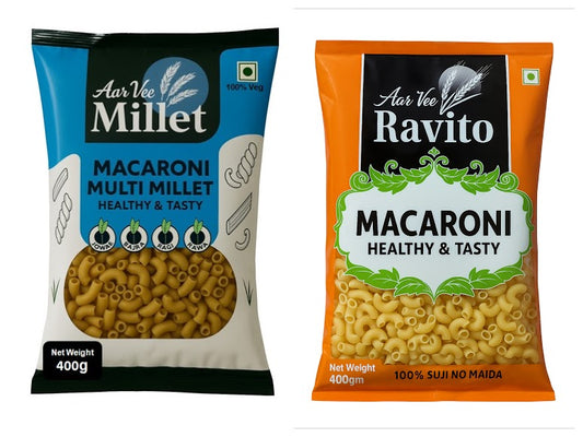 Aarvee Millet Macaroni & Ravito Macaroni ( Pack of 2,800g)